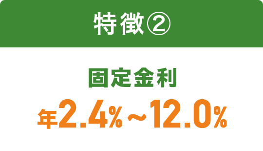 固定金利年2.4～12.0%