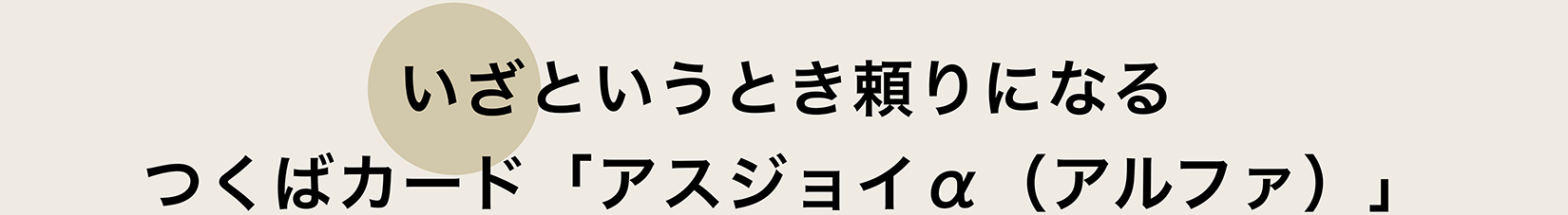 つくばカード「アスジョイアルファ」