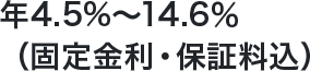 年4.5%～14.6%（変動金利・保証料込）