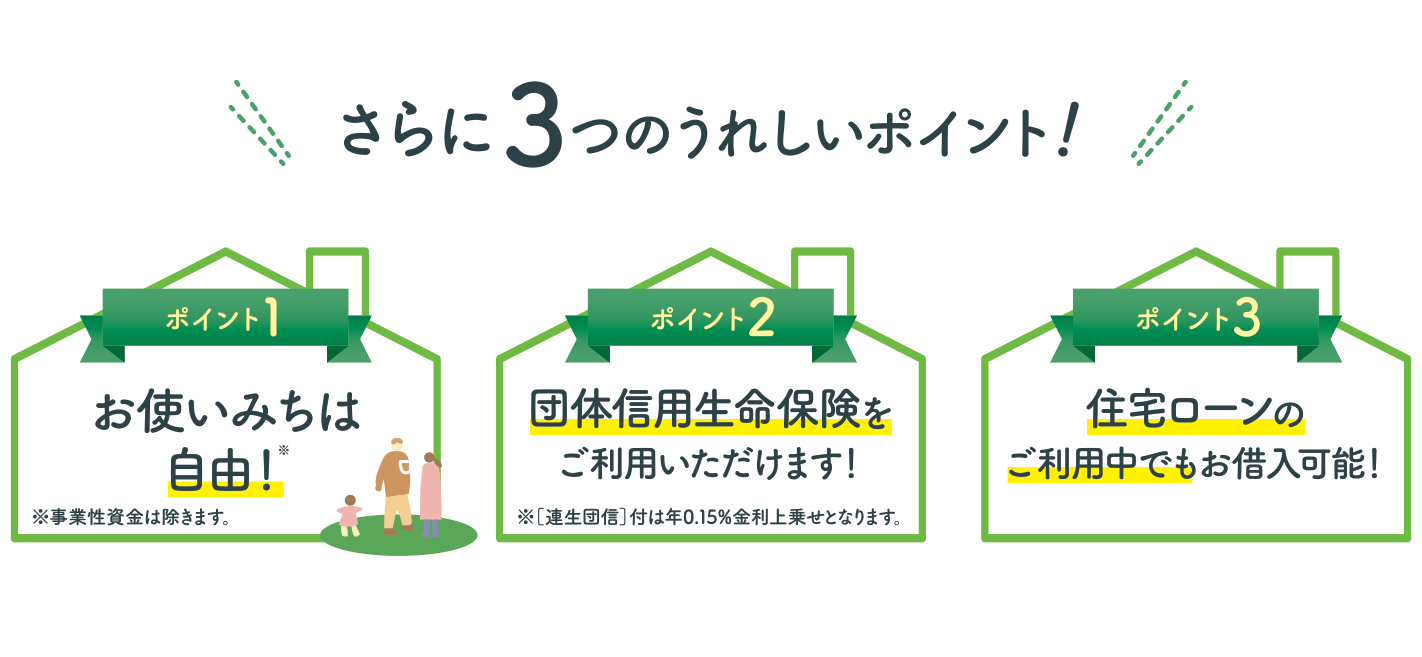 さらに3つのうれしいポイント！