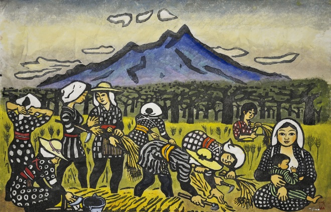 「麦刈り群像」　1986年