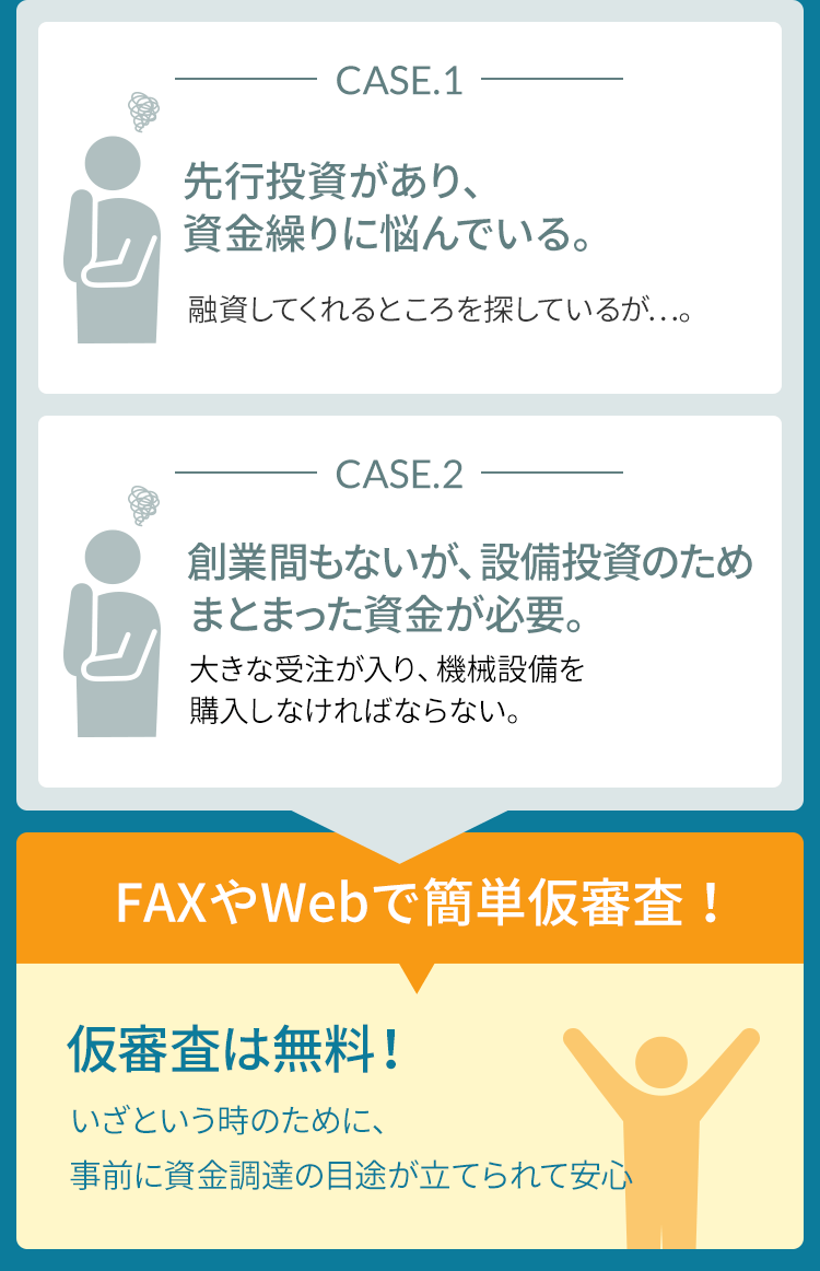 webやFAXで簡単仮審査